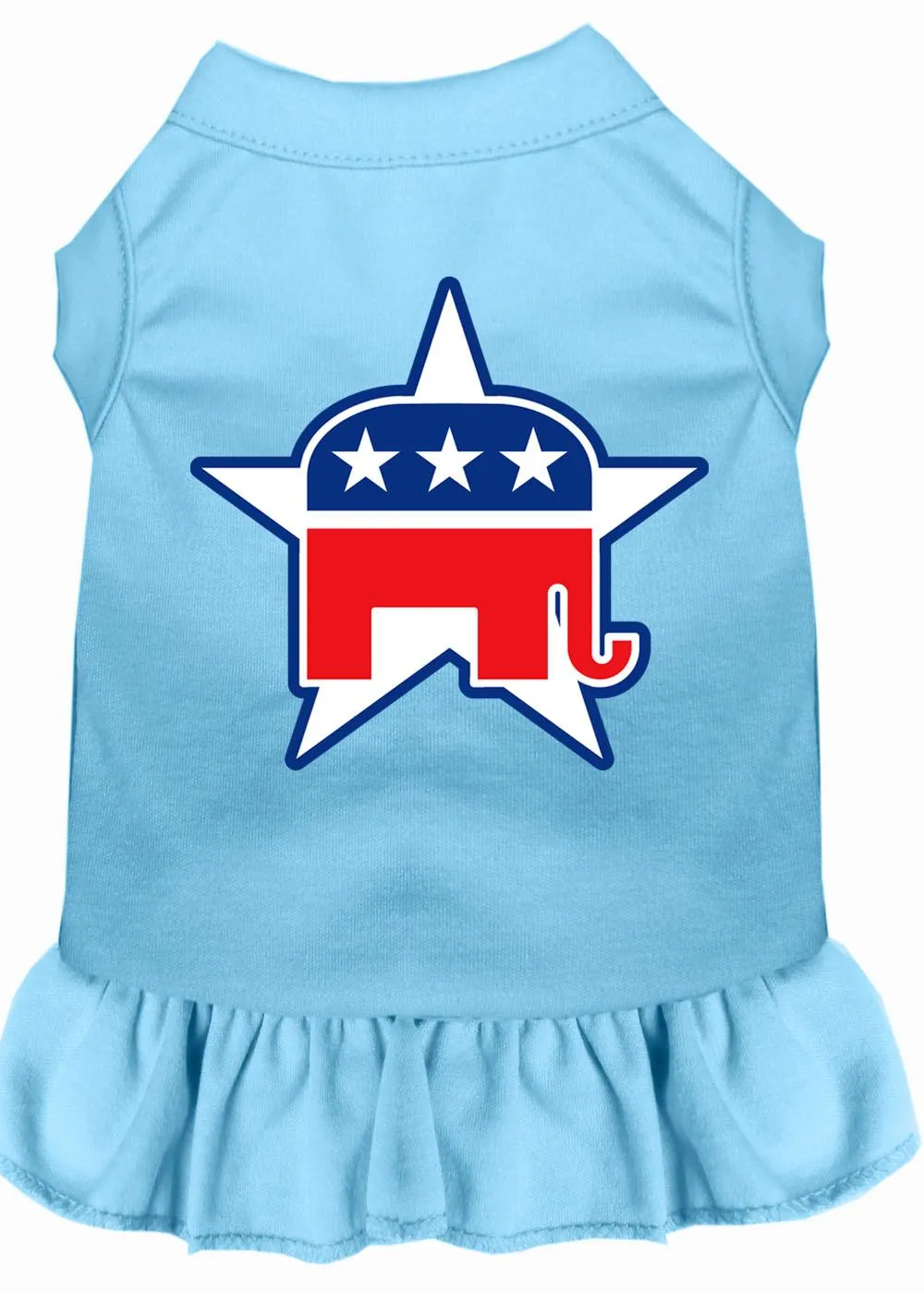 Republican Screen Print Dress Baby Blue Xxxl (20)