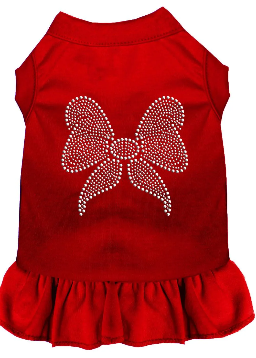 Rhinestone Bow Dress Red Xxxl (20)