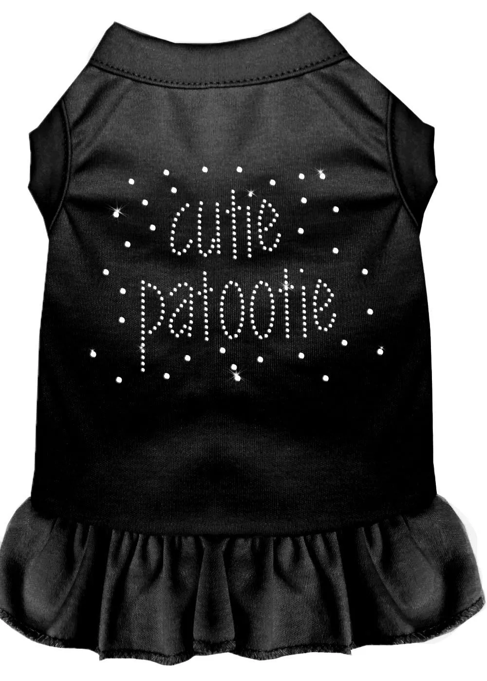 Rhinestone Cutie Patootie Dress Black Lg (14)