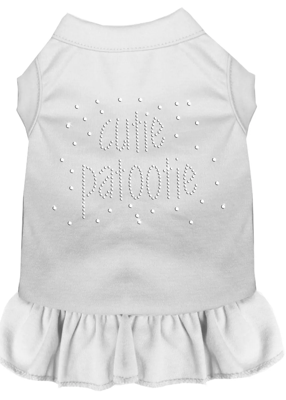 Rhinestone Cutie Patootie Dress White Med (12)