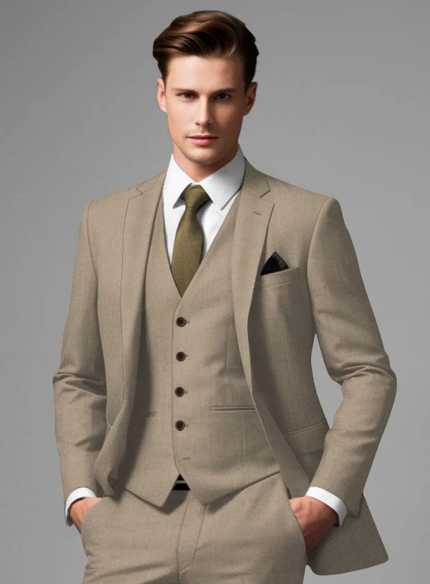 Scabal Boston Khaki Wool Jacket