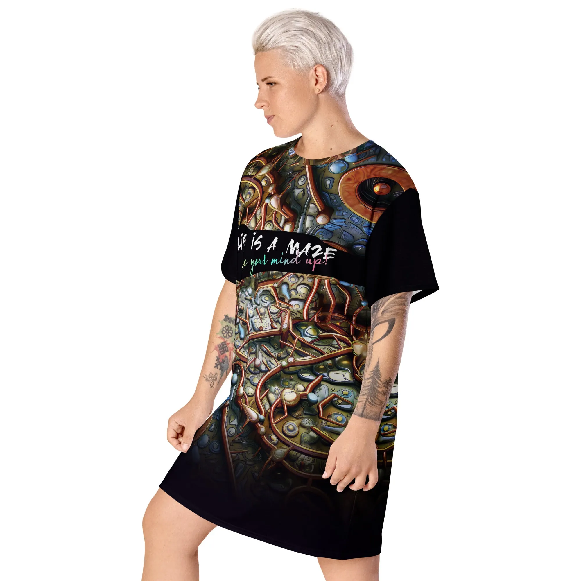 T-Shirt Dress Biological Maze