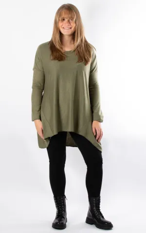 Xanthe Soft Knit Top | Khaki